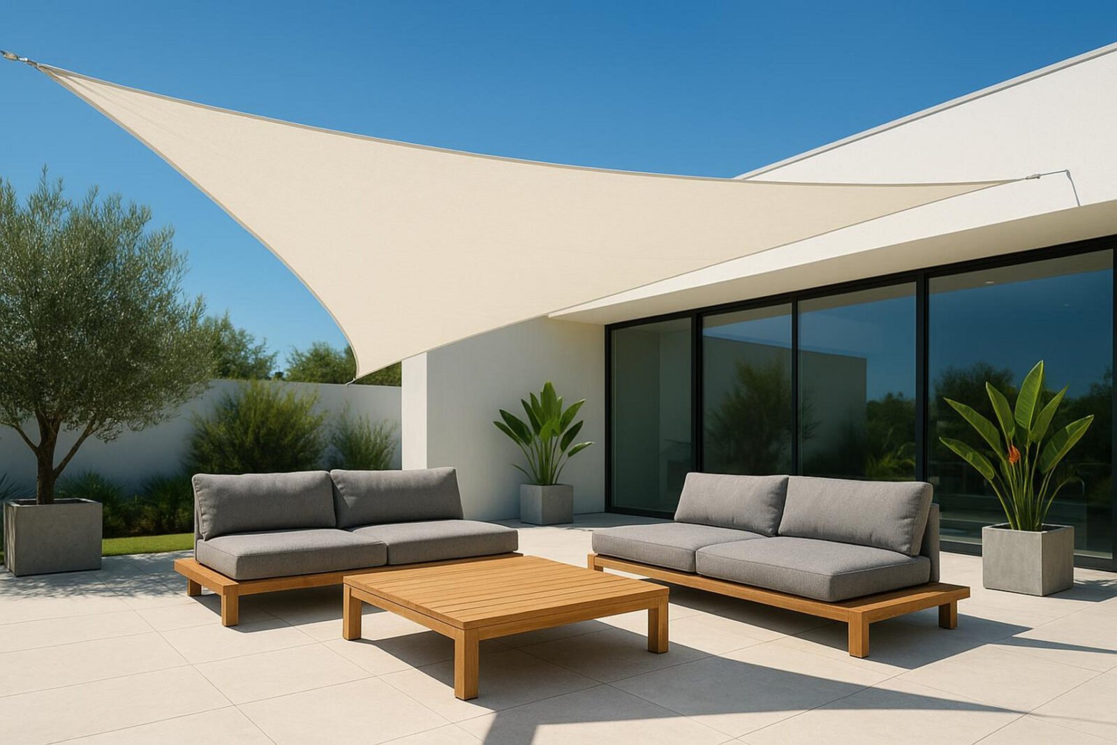 Made-to-Measure Triangle Sun Shade Sails for Stylish Outdoor Protection